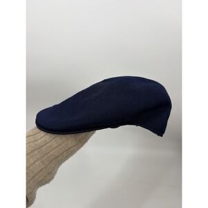 Kangol Flat Cap Mens XL Navy Made In England Ivy Newsboy Hat